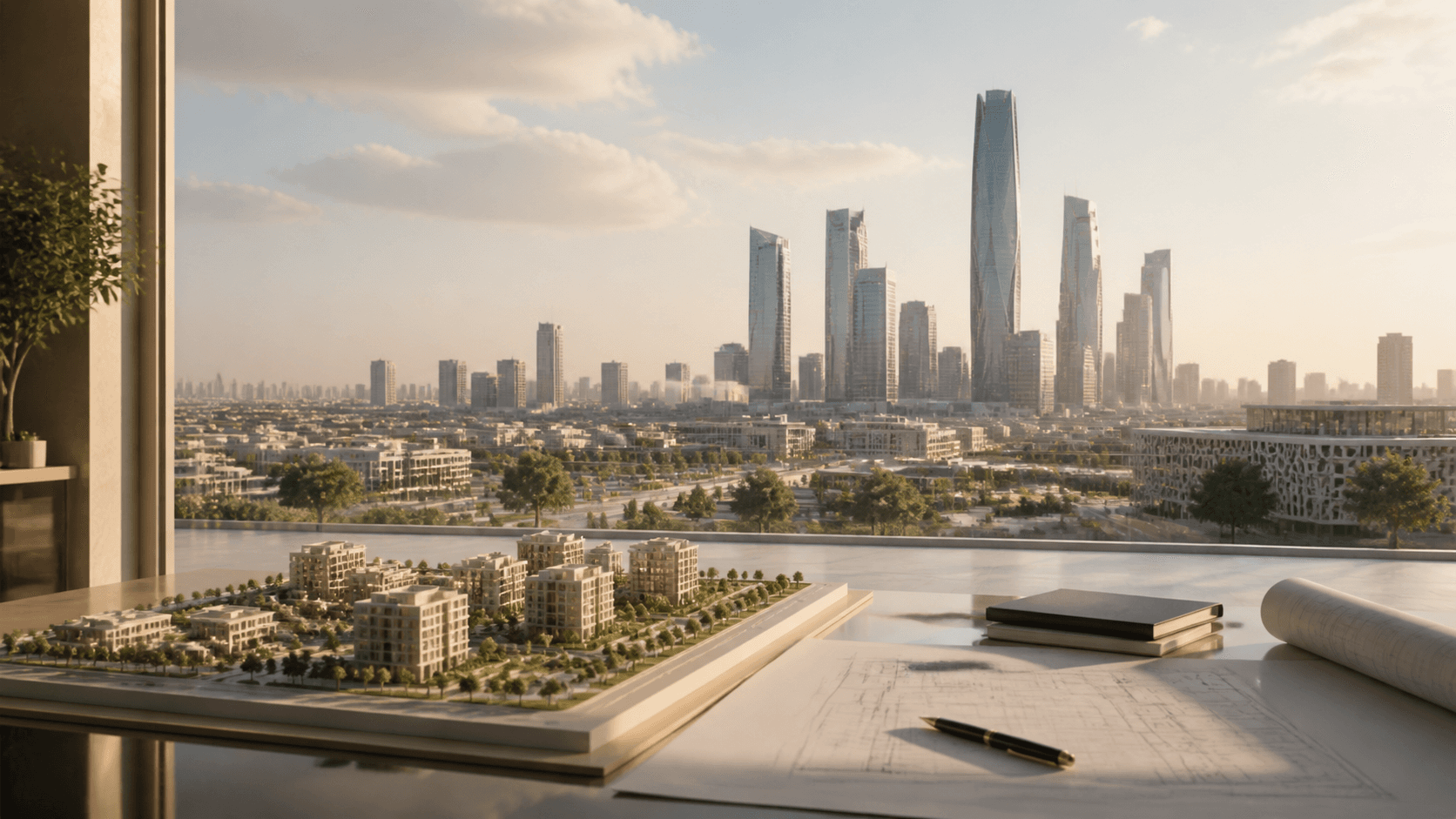 تصور معماري حديث لمشاريع التطوير العقاري